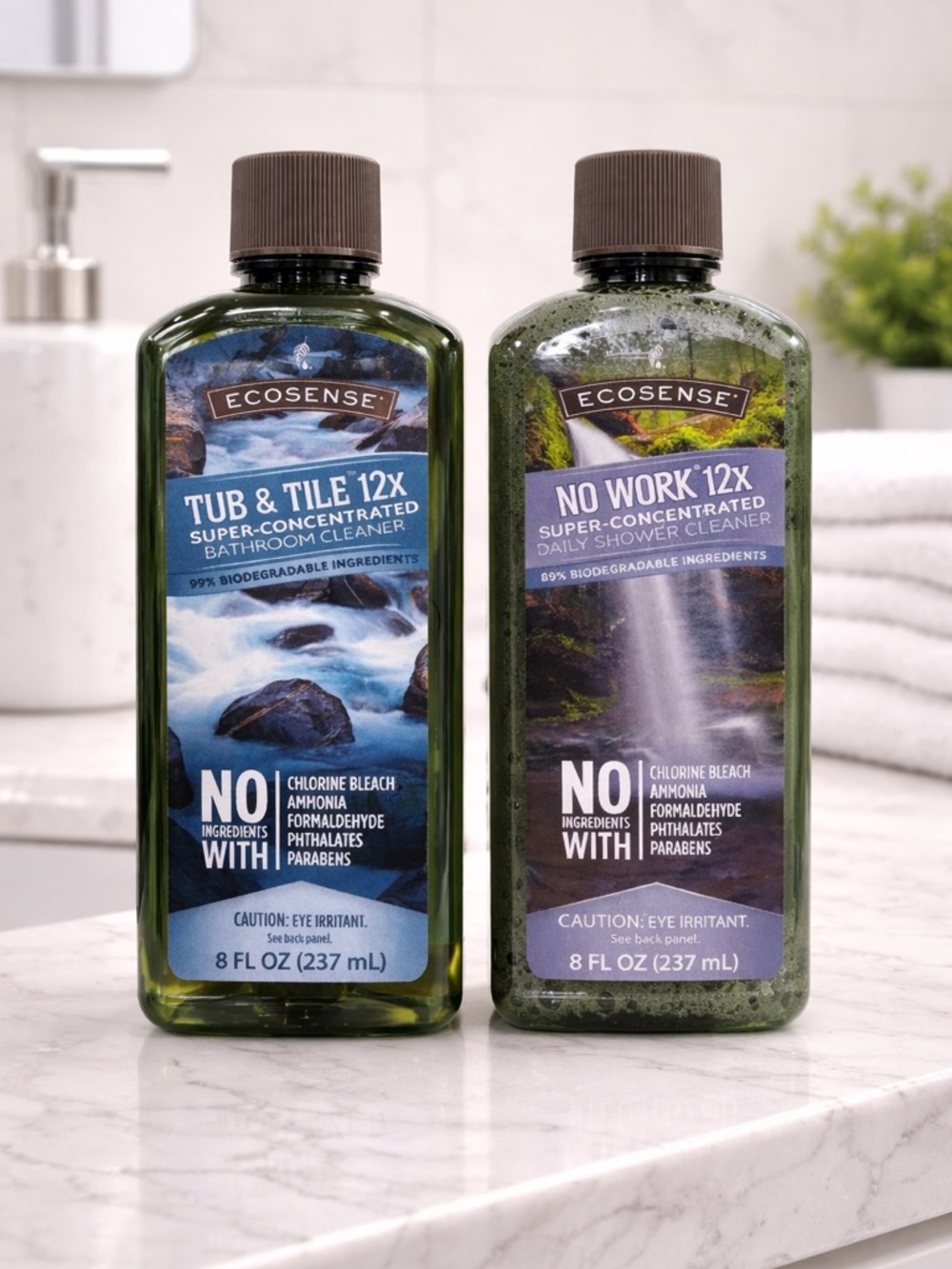 NEW Melaleuca EcoSense Tub & Tile + No Work 8oz Duo